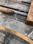 画像1: Vintage USA Advertising Wood Hanger GOLDEN CITY (R869) (1)