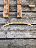 Vintage USA Advertising Wood Hanger CAPITOL CLEANERS &DYERS (R866)