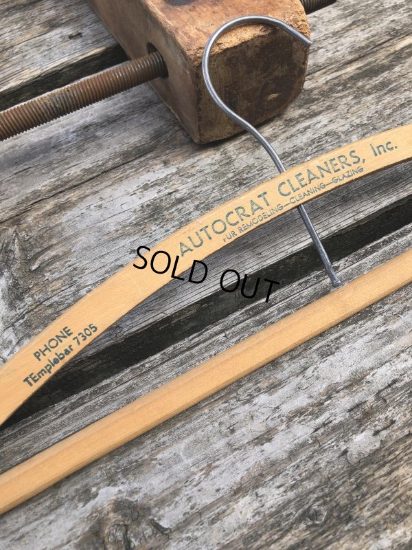 画像3: Vintage USA Advertising Wood Hanger AUTOCART CLEANERS, Inc (R863)