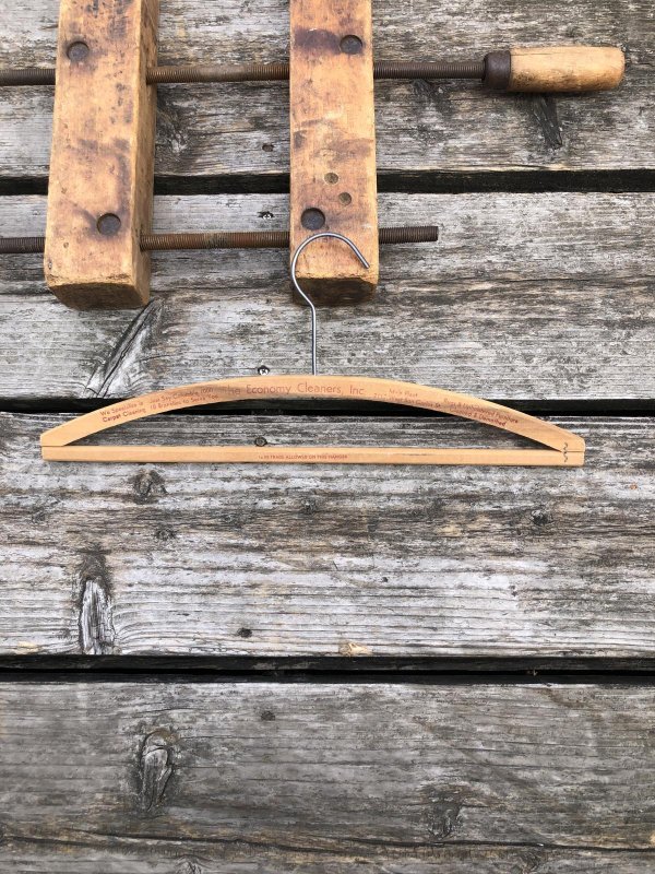 画像2: Vintage USA Advertising Wood Hanger The Economy Cleaners, Inc (R858)
