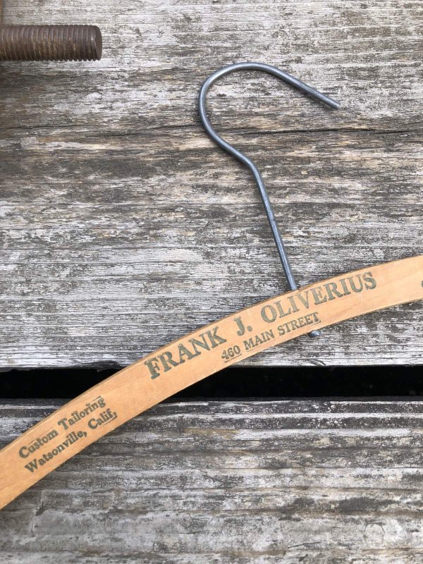 画像5: Vintage USA Advertising Wood Hanger FRANK J.OLIVERIUS (R875)