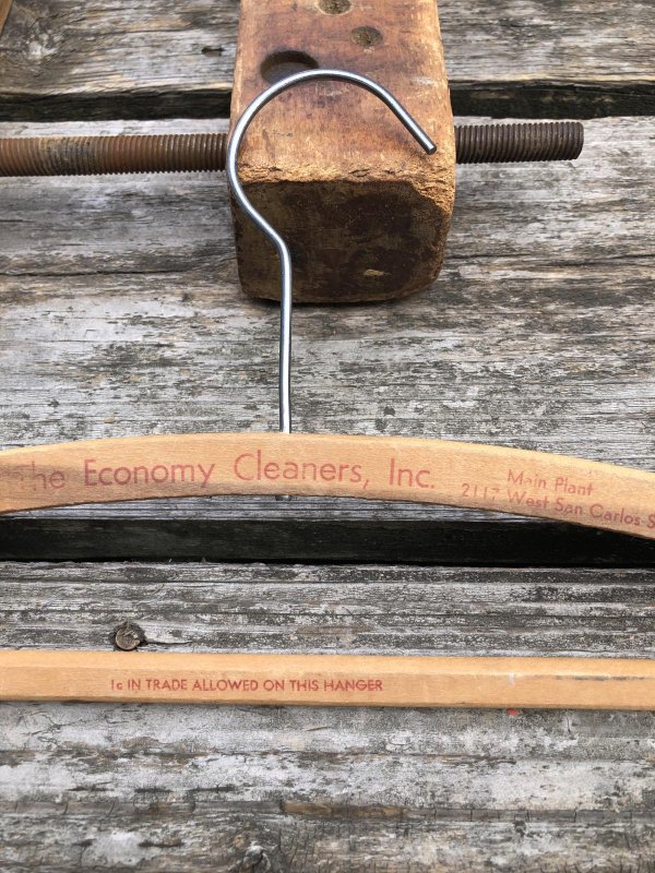 画像4: Vintage USA Advertising Wood Hanger The Economy Cleaners, Inc (R858)