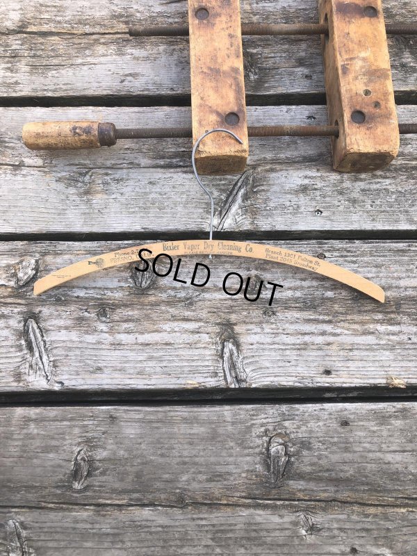 画像2: Vintage USA Advertising Wood Hanger Bixler Vaper Dry Cleaning (R871)