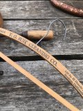 Vintage USA Advertising Wood Hanger T.G. SUIT CLEANING CO. (R859)