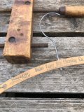 Vintage USA Advertising Wood Hanger Bixler Vaper Dry Cleaning (R871)