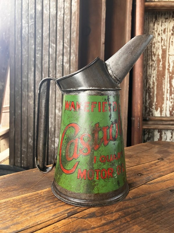 画像1: 20s Antique Original Castrol Oil Pourer Jug (R891)