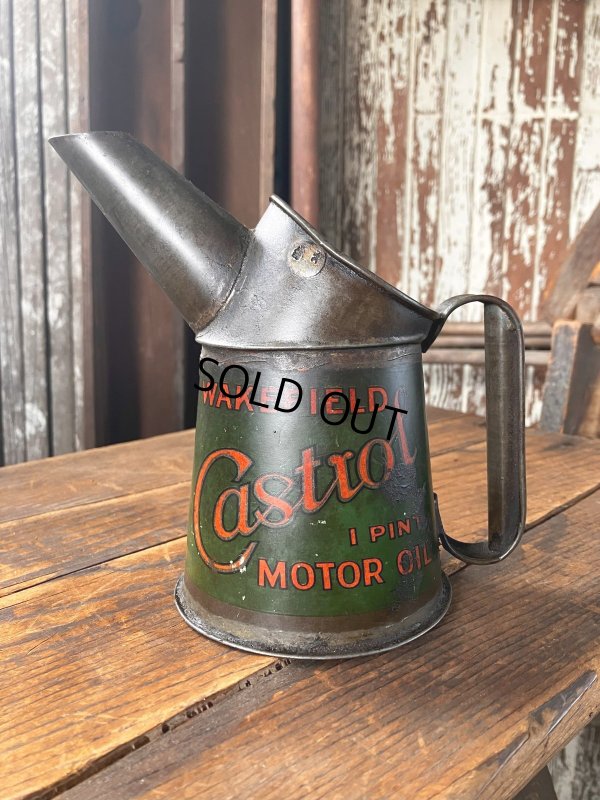 画像1: 20s Antique Original Castrol Oil Pourer Jug (R892)
