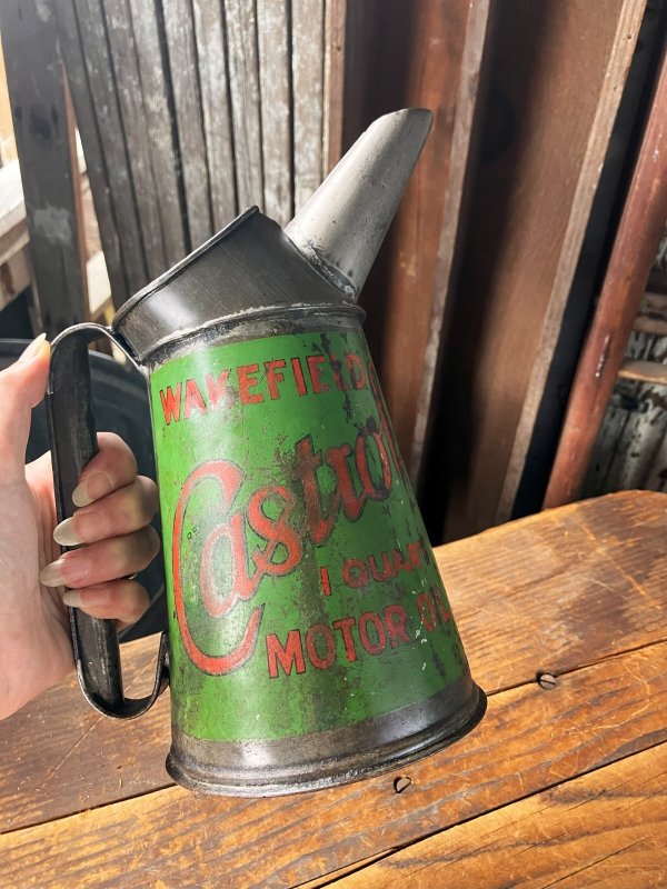 画像11: 20s Antique Original Castrol Oil Pourer Jug (R891)