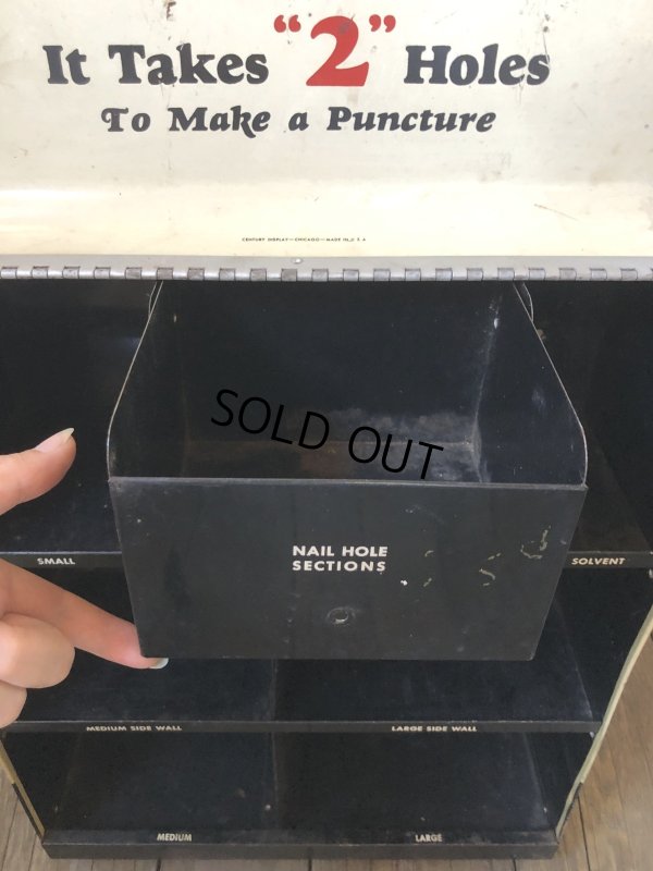 画像10: 50s Vintage BOWES SEAL FAST Tire Repair Service Station Display Cabinet (R903)