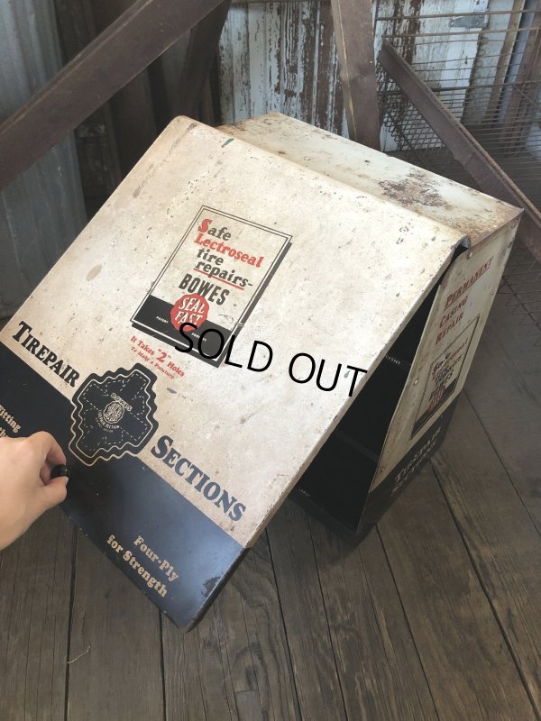 画像7: 50s Vintage BOWES SEAL FAST Tire Repair Service Station Display Cabinet (R903)