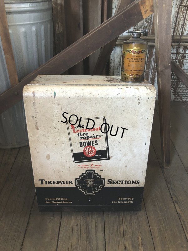 画像1: 50s Vintage BOWES SEAL FAST Tire Repair Service Station Display Cabinet (R903)