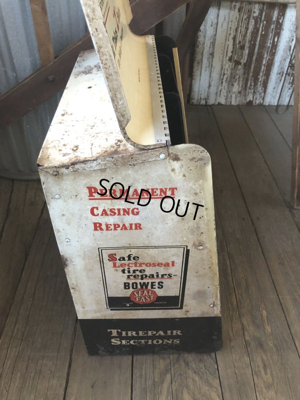 画像17: 50s Vintage BOWES SEAL FAST Tire Repair Service Station Display Cabinet (R903)