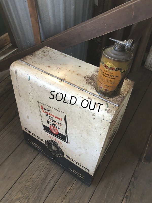 画像23: 50s Vintage BOWES SEAL FAST Tire Repair Service Station Display Cabinet (R903)