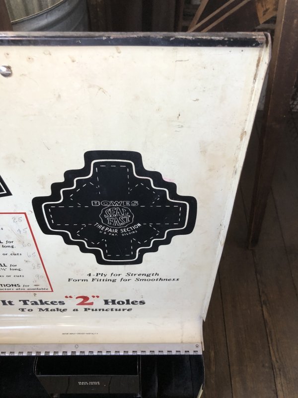 画像15: 50s Vintage BOWES SEAL FAST Tire Repair Service Station Display Cabinet (R903)