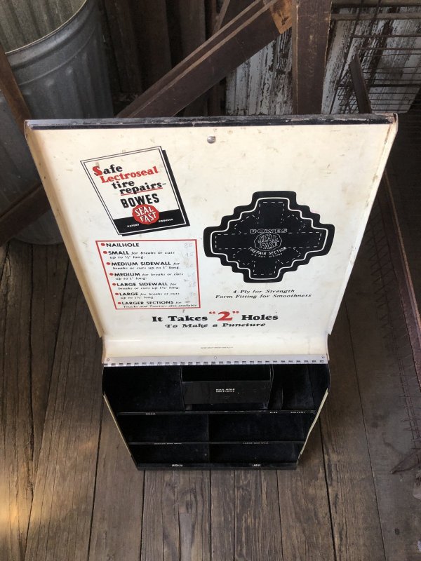 画像13: 50s Vintage BOWES SEAL FAST Tire Repair Service Station Display Cabinet (R903)