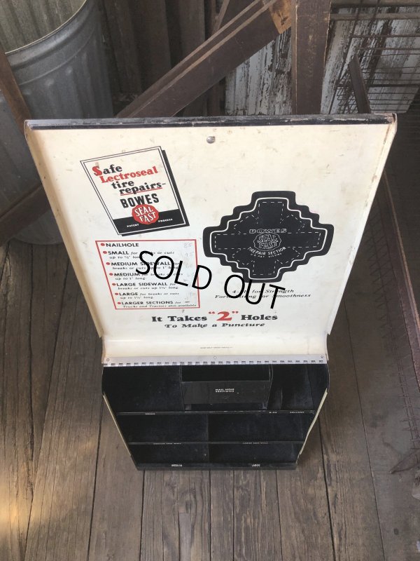 画像13: 50s Vintage BOWES SEAL FAST Tire Repair Service Station Display Cabinet (R903)