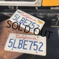 Original USA California License Plate 5LBE752 SET (R908)