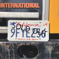 Original USA California License Plate 9FYE256 (R917)