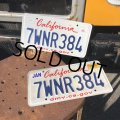 Original USA California License Plate 7WNR384 SET (R905)