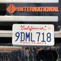 Original USA California License Plate 9DML718 (R920)