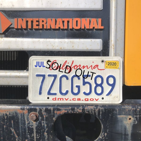 画像1: Original USA California License Plate 7ZCG589 (R919)