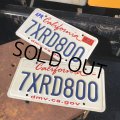 Original USA California License Plate 7XRD800 SET (R910)