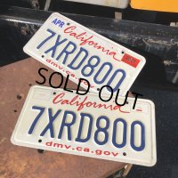 Original USA California License Plate 7XRD800 SET (R910)