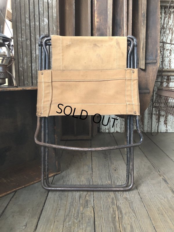画像23: Vintage Metal Canvas Folding Camp Chair (R930)