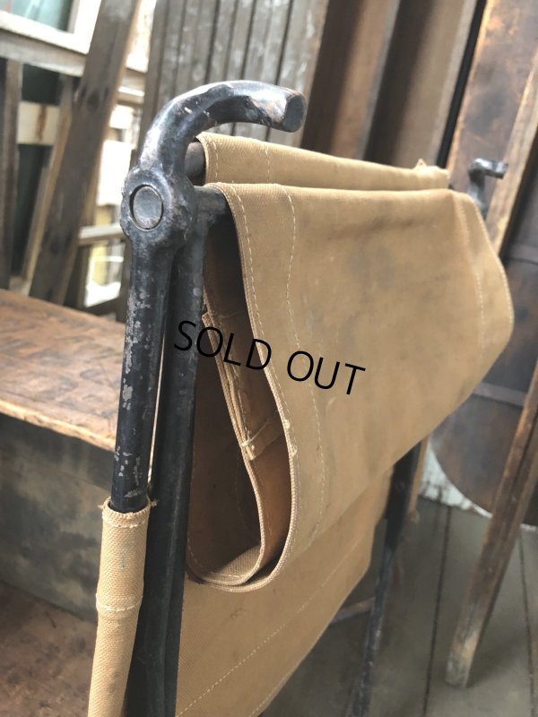 画像19: Vintage Metal Canvas Folding Camp Chair (R930)