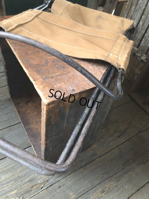 画像22: Vintage Metal Canvas Folding Camp Chair (R930)