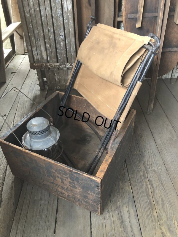 画像25: Vintage Metal Canvas Folding Camp Chair (R930)