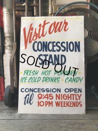 Vintage Concession Stand Hand Painted Store Sign (R931)