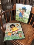 画像1: 70s Vintage Lyn Raggedy Anne ＆Andy Wall Hangings SET (R933) (1)