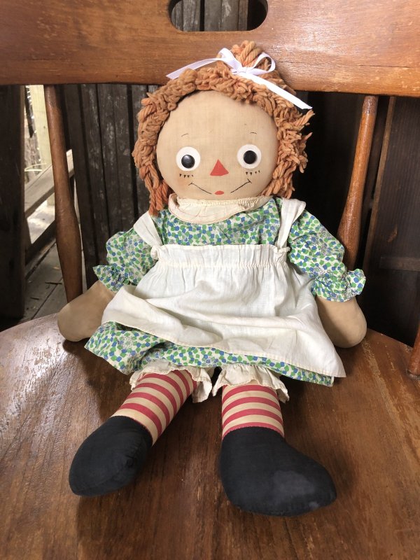 画像1: 70s Vintage Raggedy Ann Doll 50cm (R940)
