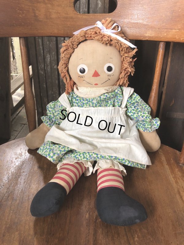 画像1: 70s Vintage Raggedy Ann Doll 50cm (R940)