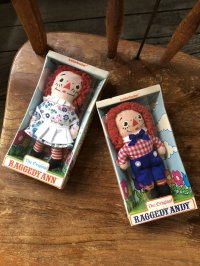 70s Vintage Knickerbocker Raggedy Ann ＆ Andy MIB Doll SET (R934)