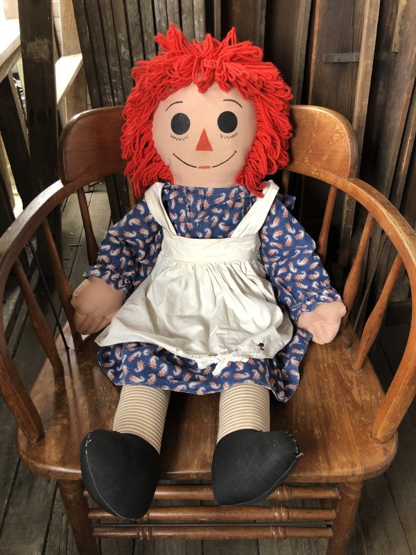 画像1: 70s Vintage RaggedyAnn Doll 90cm (R938)