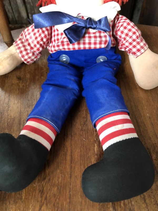 画像8: 70s Vintage Knickerbocker Raggedy Andy Doll 37cm (R935)