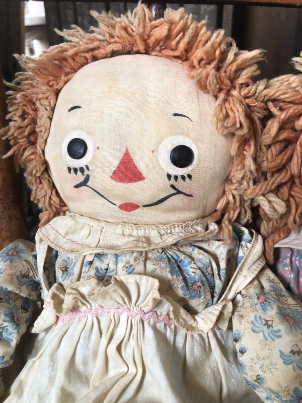 画像9: 70s VintageKnickerbocker Raggedy Ann & Andy Doll SET 48cm (R937)