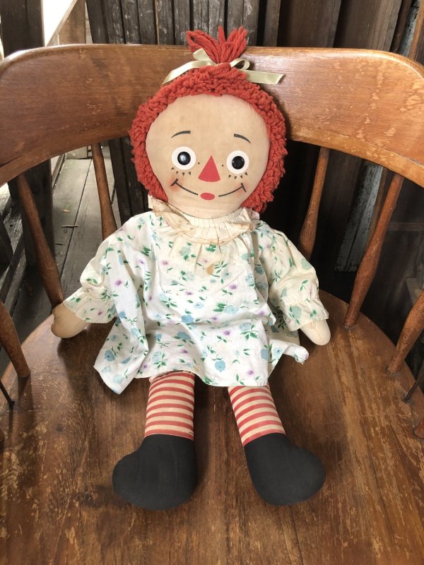 画像1: 70s Vintage Raggedy Ann Doll 65cm (R939)