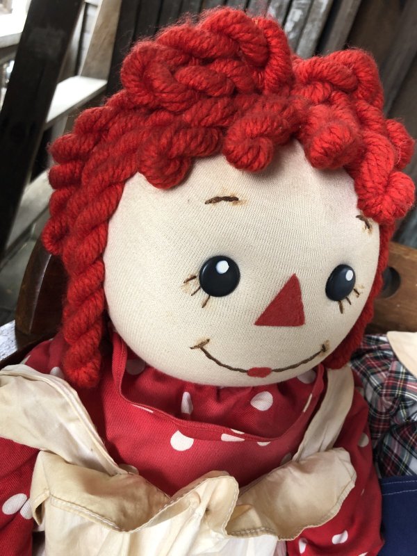 画像5: 80s 90s Vintage KUSUNOKI Limited Edition Raggedy Ann & Andy Doll SET 77cm (R936)