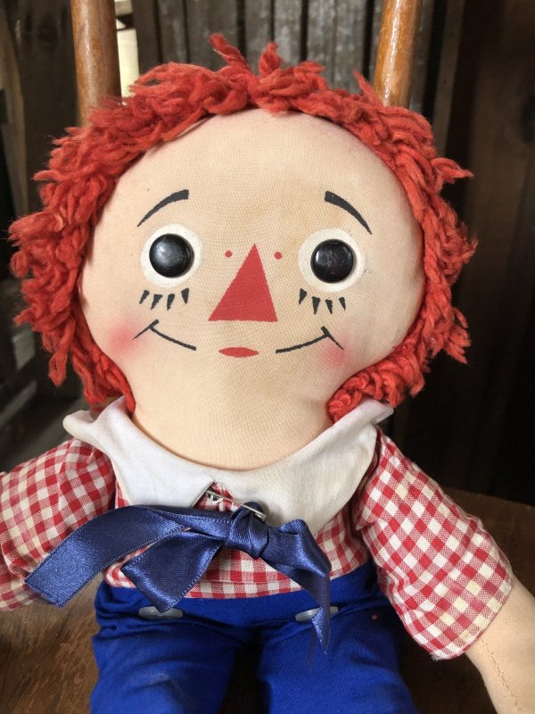 画像2: 70s Vintage Knickerbocker Raggedy Andy Doll 37cm (R935)