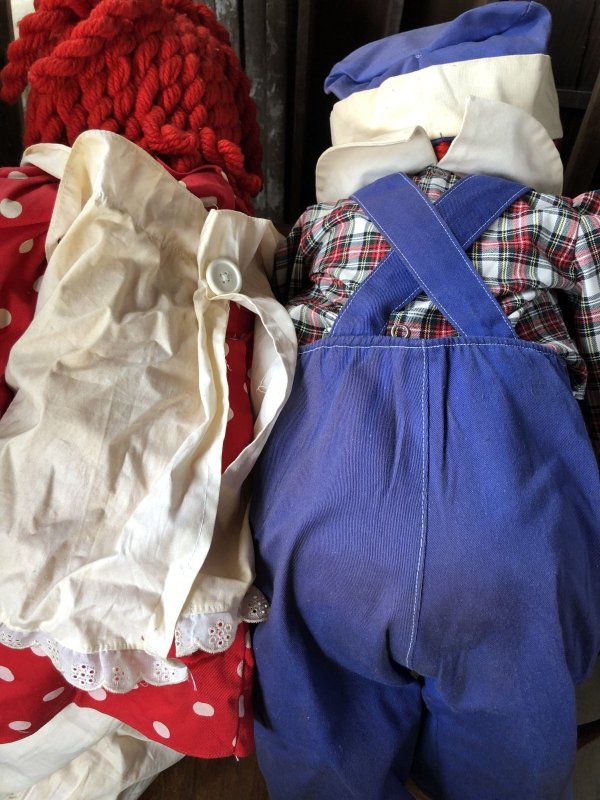 画像19: 80s 90s Vintage KUSUNOKI Limited Edition Raggedy Ann & Andy Doll SET 77cm (R936)