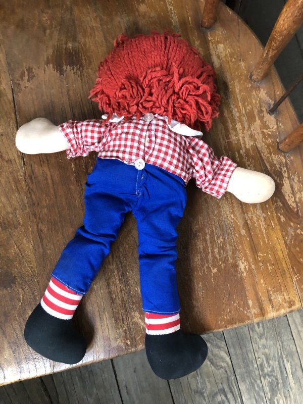 画像4: 70s Vintage Knickerbocker Raggedy Andy Doll 37cm (R935)