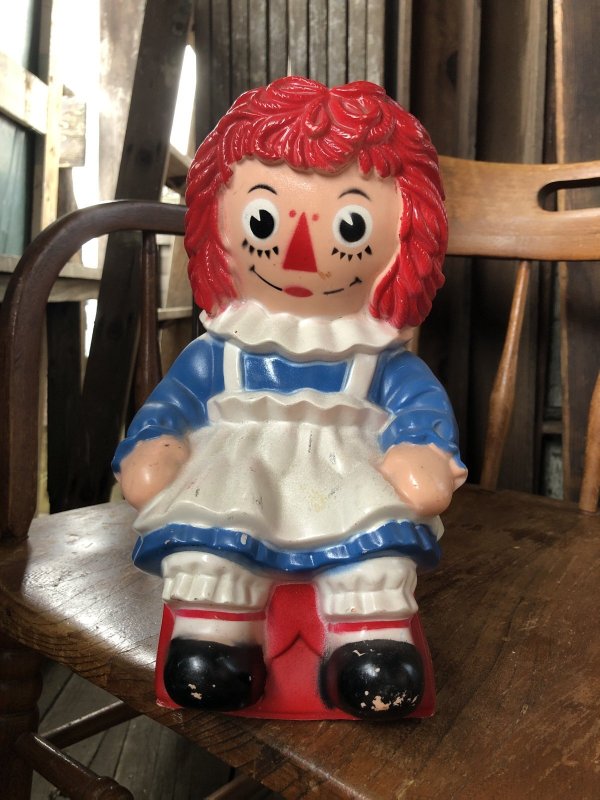 画像1: 70s Vintage Raggedy Anne Bank Doll (R932)
