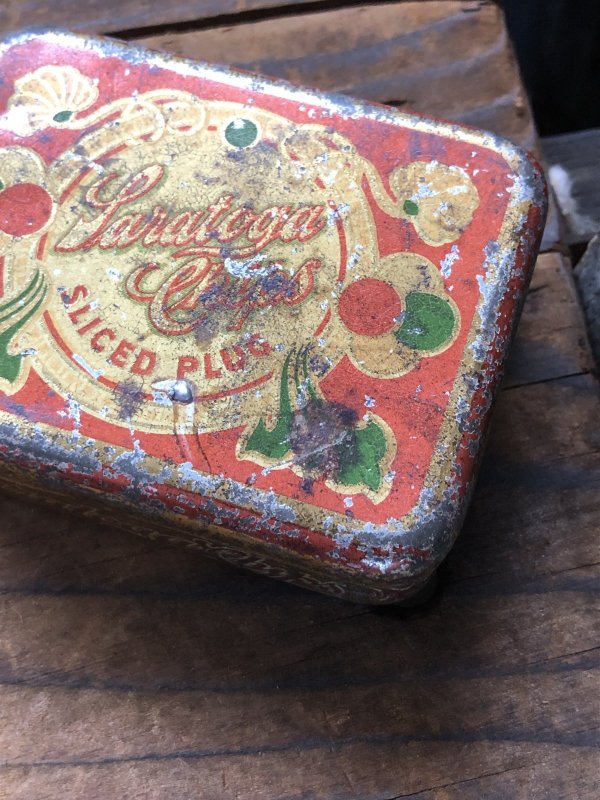 画像11: Vintage Tobacco Tin Saratoga Chips Sliced Plug (R952)