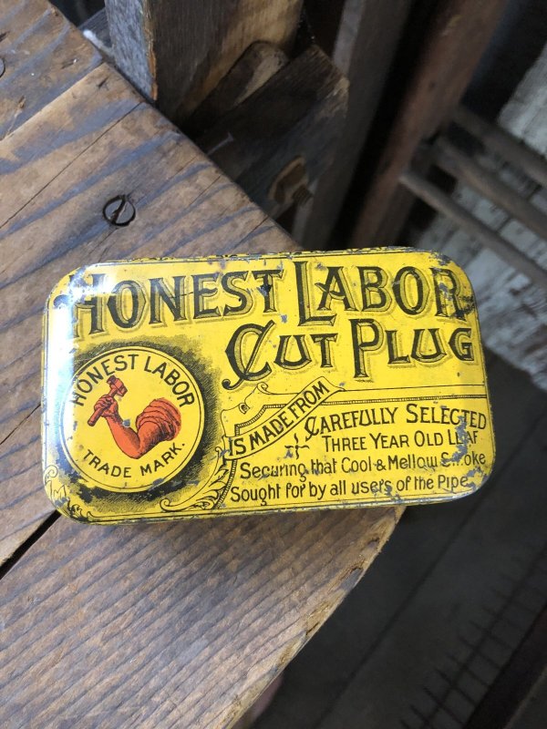 画像1: Vintage Tobacco Tin Honest Labor Cut Plug (R951)