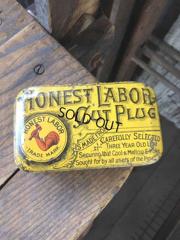 画像1: Vintage Tobacco Tin Honest Labor Cut Plug (R951)