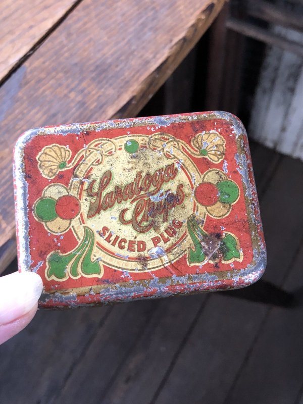 画像12: Vintage Tobacco Tin Saratoga Chips Sliced Plug (R952)
