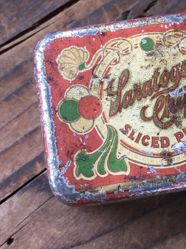 画像10: Vintage Tobacco Tin Saratoga Chips Sliced Plug (R952)
